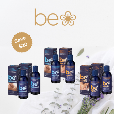 BE Relieved & BE Sport Twin Packs - Natural Pain Relief