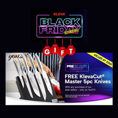Kleva Range Pre Black Friday Deal - Free 5pc Knife Set Worth $365