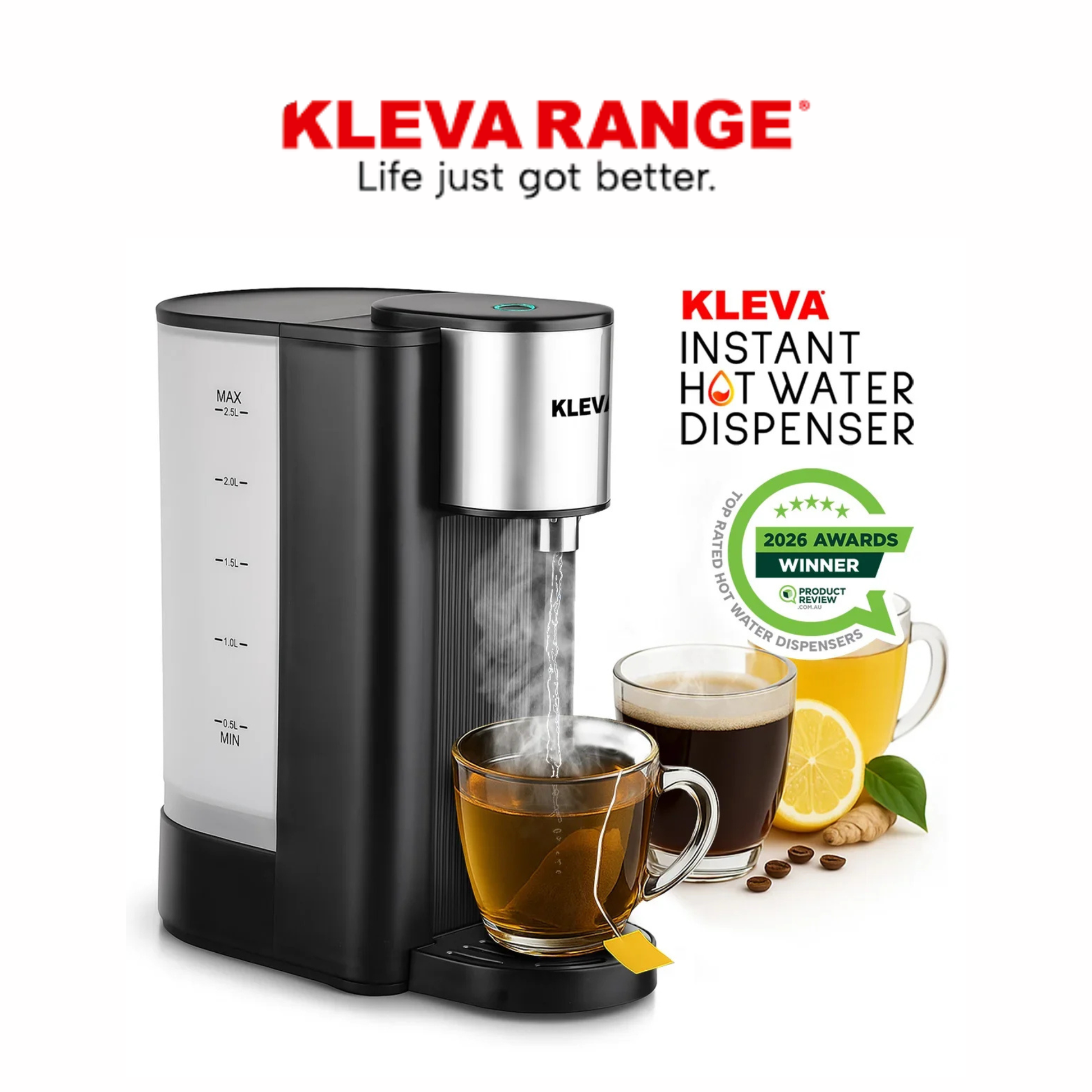 Kleva Instant Hot Water Dispenser - Hot Water in 8 Seconds