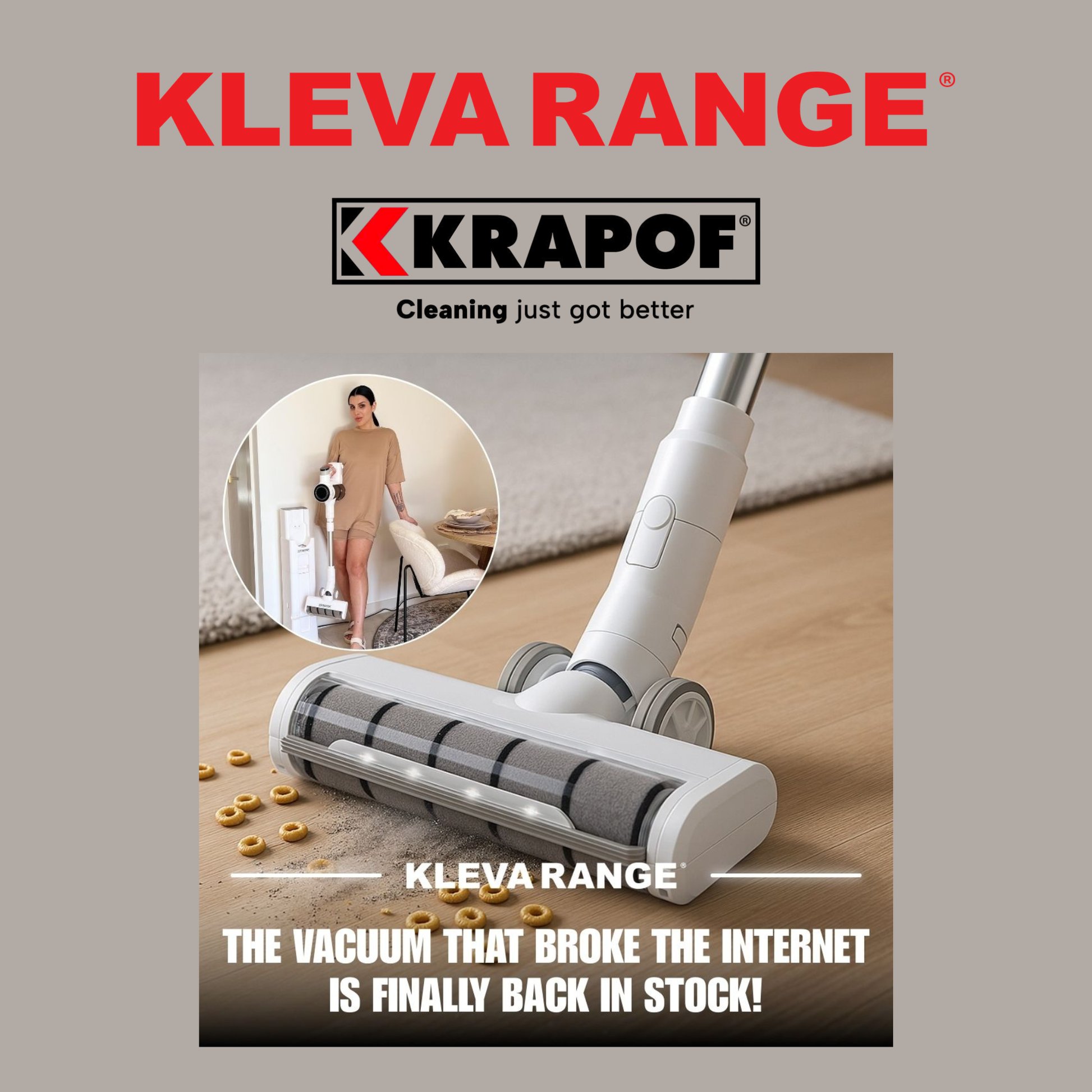 Kleva Range Krapof Auto-Clean Self-Empty Power Vac