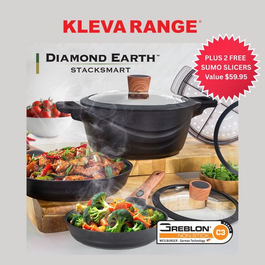 Kleva Diamond Earth StackSmart 6pc Cookware Set - Buy One Get One Free